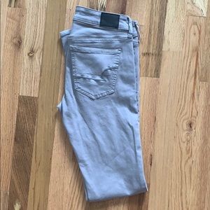 American Eagle Grey Super Low Jegging